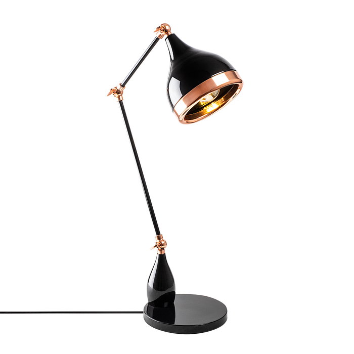 Opviq Lámpara de mesa Yıldo - 7015 Negro y Cobre
